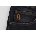 John Galliano Blue Wash Cotton Blend Boyfriend Fit Jeans SIG30207-1