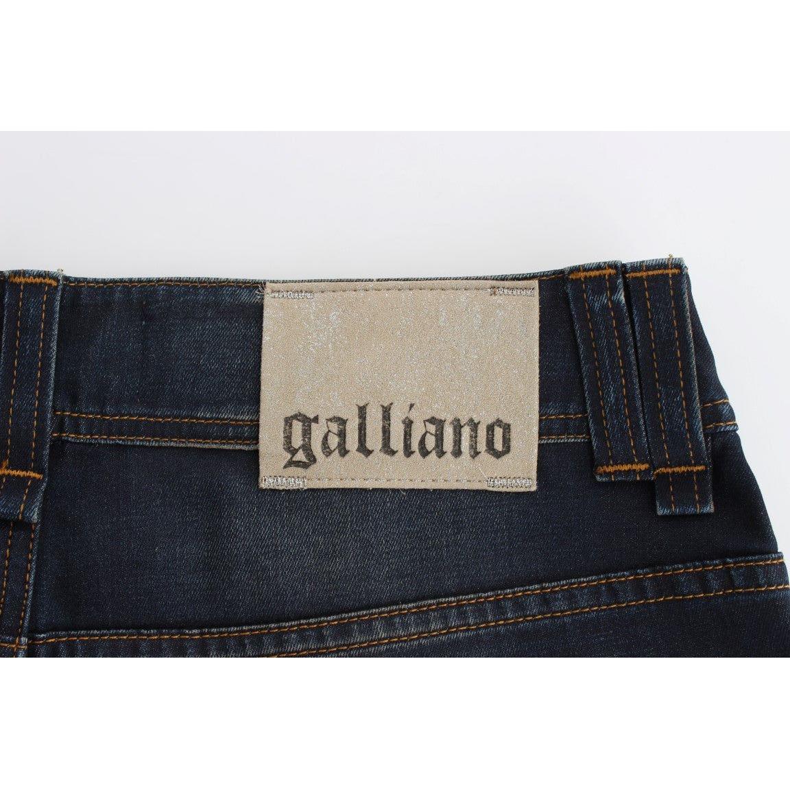John Galliano Blue Wash Cotton Blend Boyfriend Fit Jeans SIG30207-1