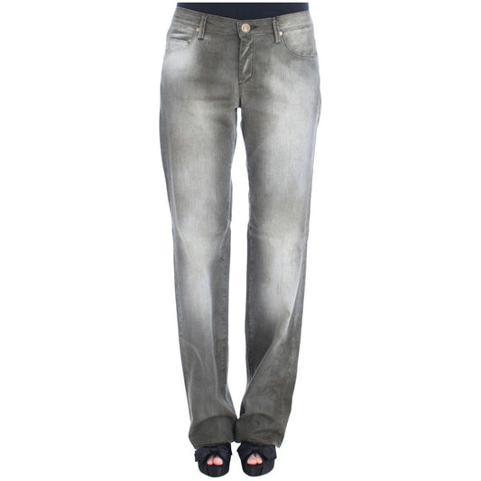 Ermanno Scervino Gray Cotton Blend Loose Fit Boyfriend Jeans SIG30293-1
