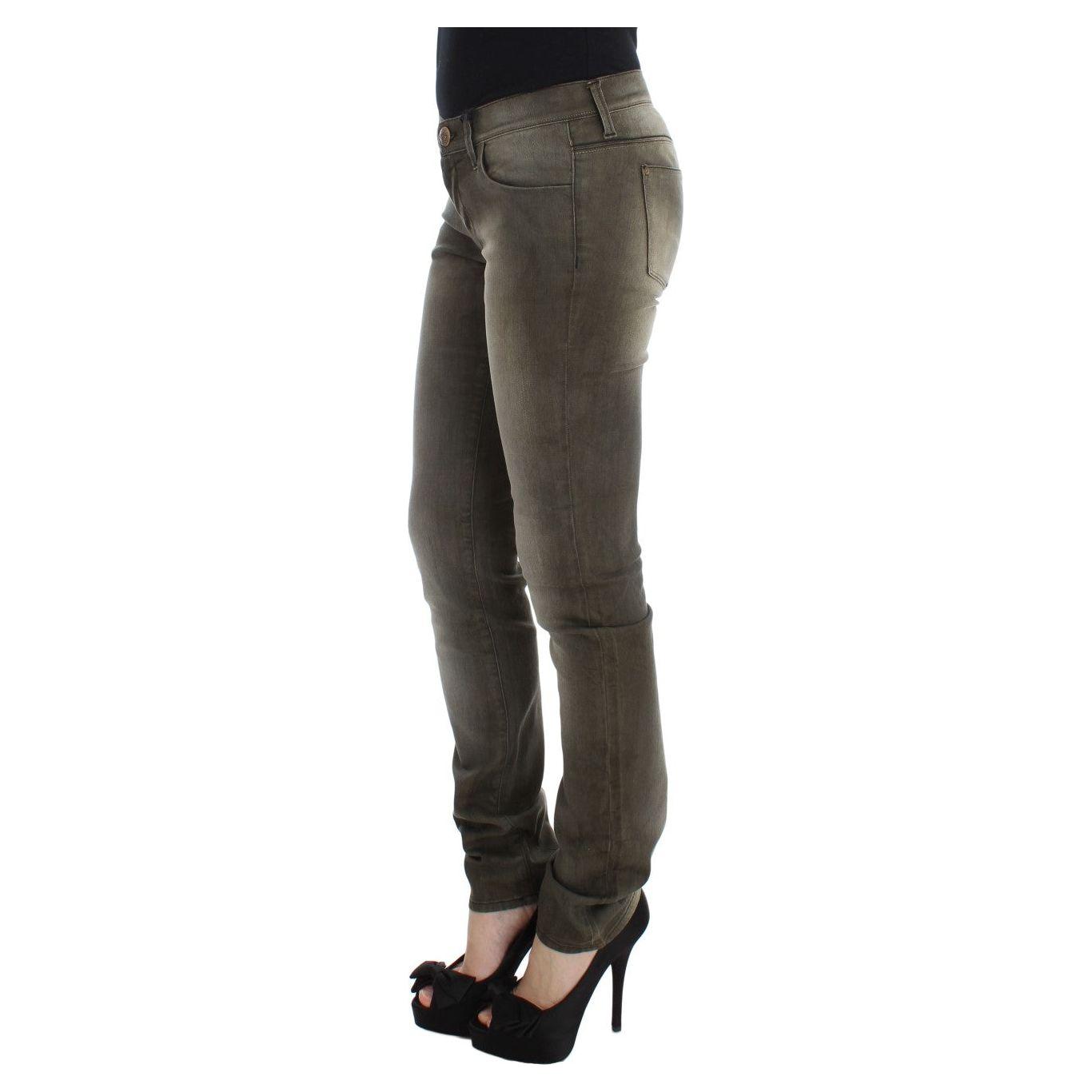 Ermanno Scervino Gray Wash Cotton Blend Slim Fit Jeans SIG30294-2