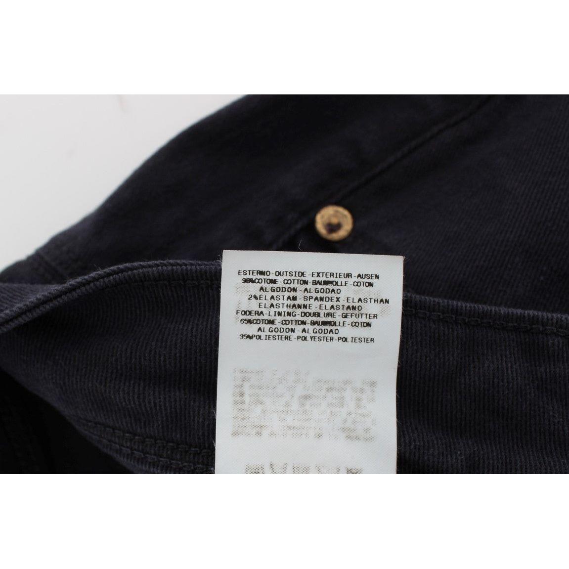 Ermanno Scervino Blue Cotton Blend Casual Fit Pants SIG30330-1
