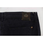 Ermanno Scervino Blue Cotton Blend Casual Fit Pants SIG30330-1