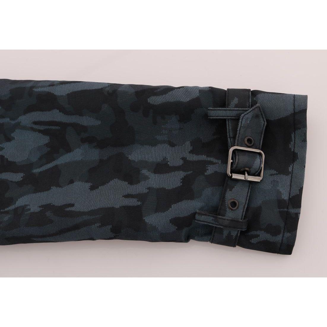 معطف ترنش أزرق مموه من دولتشي آند غابانا