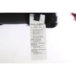 Dolce & Gabbana Black Leather Bordeaux Shearling Gloves