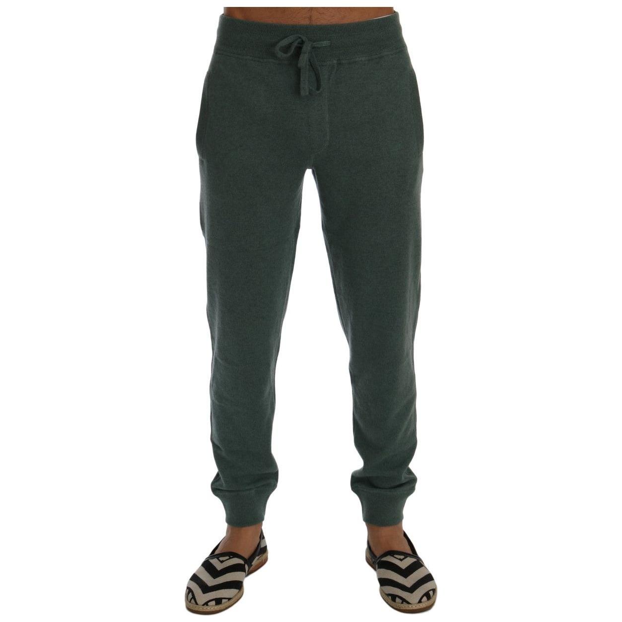 Dolce & Gabbana Green Cashmere Training Pants SIG60413-1