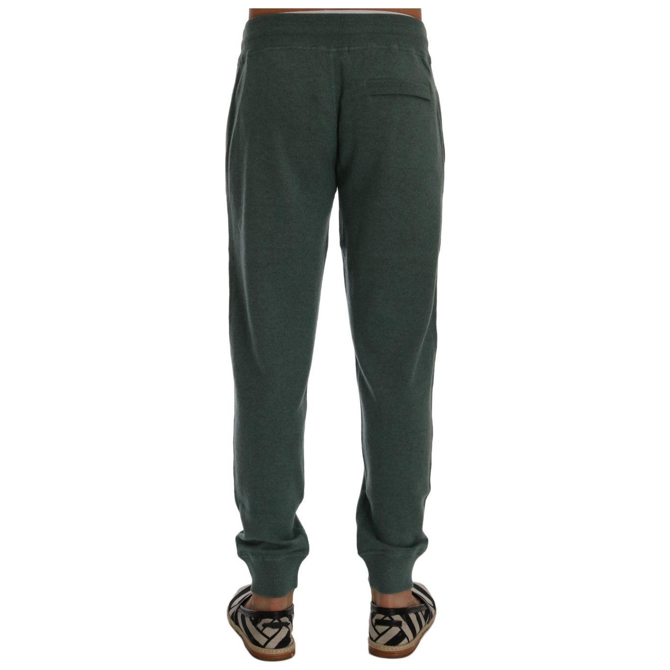 Dolce & Gabbana Green Cashmere Training Pants SIG60413-1