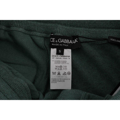 Dolce & Gabbana Green Cashmere Training Pants