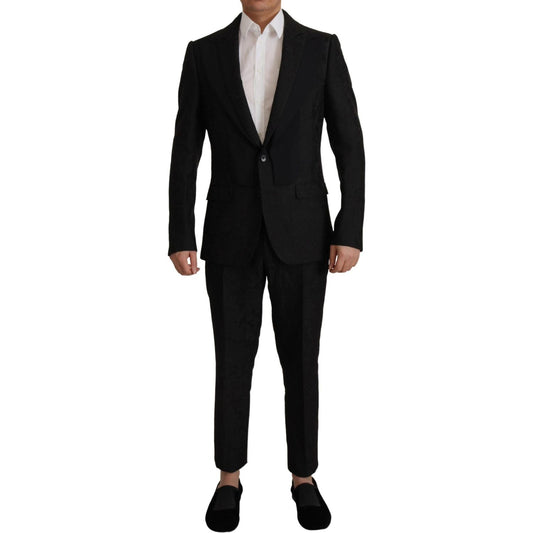 Dolce & Gabbana Black Polyester Formal 2 Piece MARTINI Suit KOS1996- 48