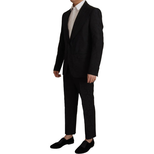 Dolce & Gabbana Black Polyester Formal 2 Piece MARTINI Suit KOS1996- 48