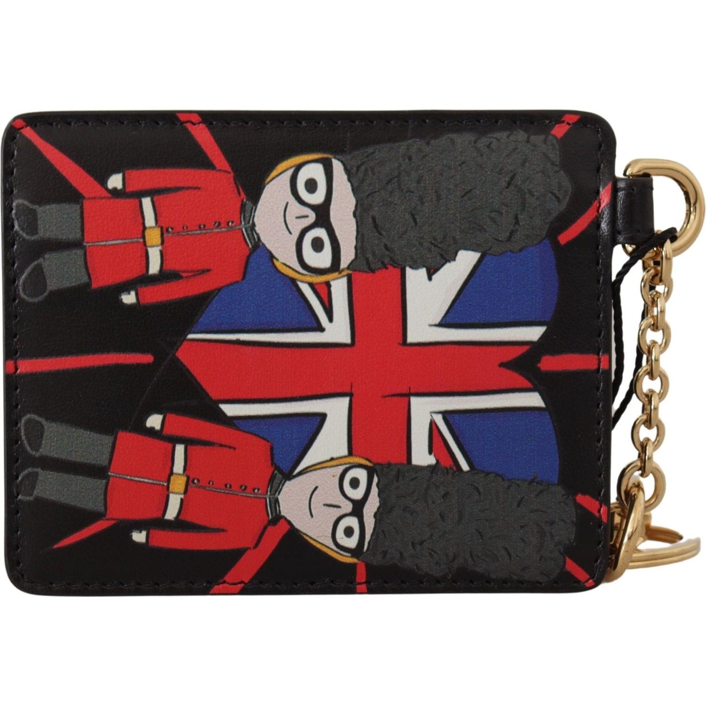 Dolce & Gabbana Black Leather #DGLovesLondon Keyring Cardholder Coin Case VAS130609