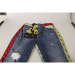 Dolce & Gabbana Blue Patchwork High Waist Denim Jeans PAN73061- 40