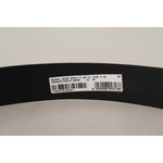 Dolce & Gabbana Blue Patent Leather Vernice Silver Logo Buckle Belt BEL8497 -90