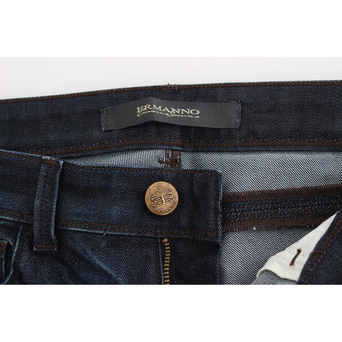 Ermanno Scervino Blue Slim Jeans Denim Pants Skinny Leg Stretch SIG12473-1