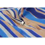 Dolce & Gabbana Blue Striped Silk Cotton Slim Trousers Pants PAN73284- 46
