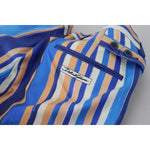 Dolce & Gabbana Blue Striped Silk Cotton Slim Trousers Pants PAN73284- 46