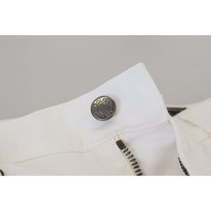 Dolce & Gabbana White Slim Skinny Stretch Cotton Denim Jeans