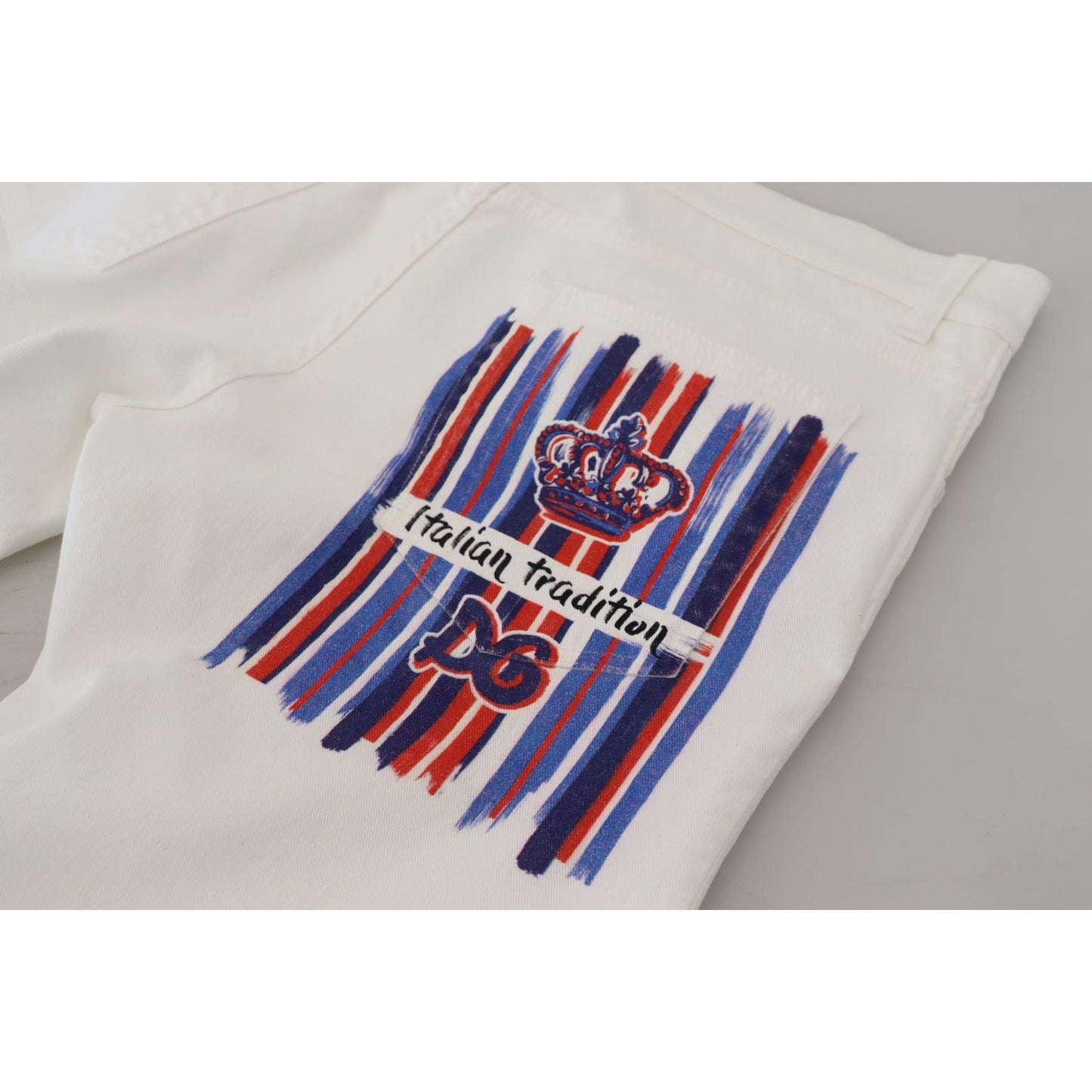 Dolce & Gabbana White Slim Skinny Stretch Cotton Denim Jeans