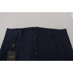 Dolce & Gabbana Blue Cotton Slim Trousers Chinos Pants PAN73339- 46