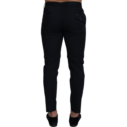 Dolce & Gabbana Blue Stretch Cotton Slim Trousers Chinos Pants PAN73340 - 44