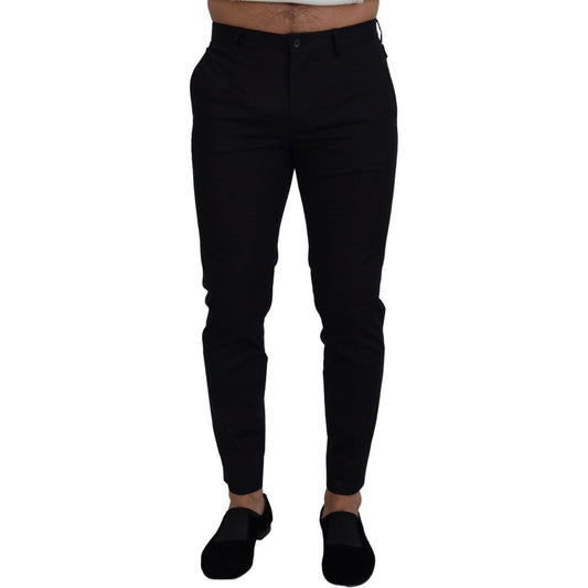 Dolce & Gabbana Blue Stretch Cotton Slim Trousers Chinos Pants PAN73340 - 44