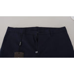 Dolce & Gabbana Blue Linen Cotton Slim Trousers Chinos Pants PAN73341- 48