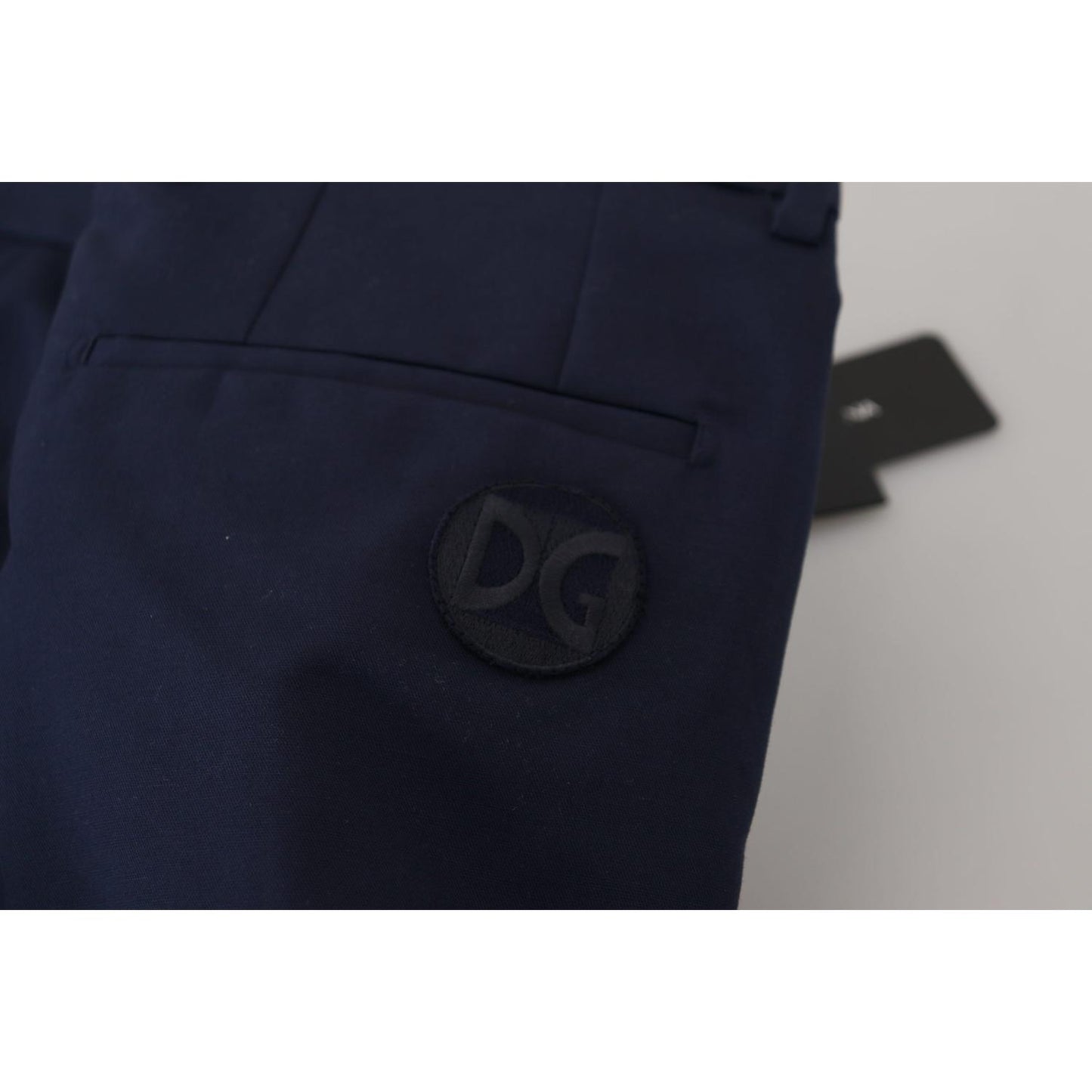 Dolce & Gabbana Blue Linen Cotton Slim Trousers Chinos Pants PAN73341- 48