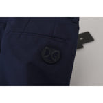 Dolce & Gabbana Blue Linen Cotton Slim Trousers Chinos Pants PAN73341- 48