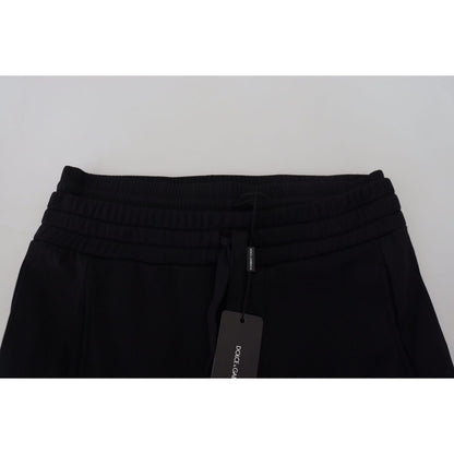 Dolce & Gabbana Black Cotton Bermuda Cargo Shorts Shorts