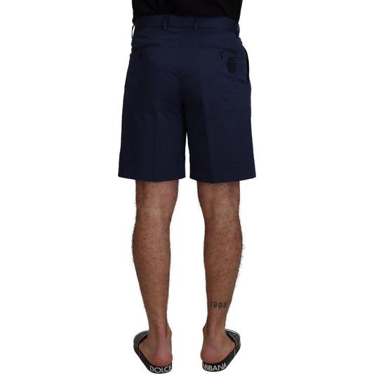 Dolce & Gabbana Blue Chinos Cotton Stretch Casual Shorts PAN74021- 44