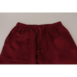 Dolce & Gabbana Silk Lounge Pants in Bordeaux Jeans & Pants Dolce & Gabbana Dark Gray