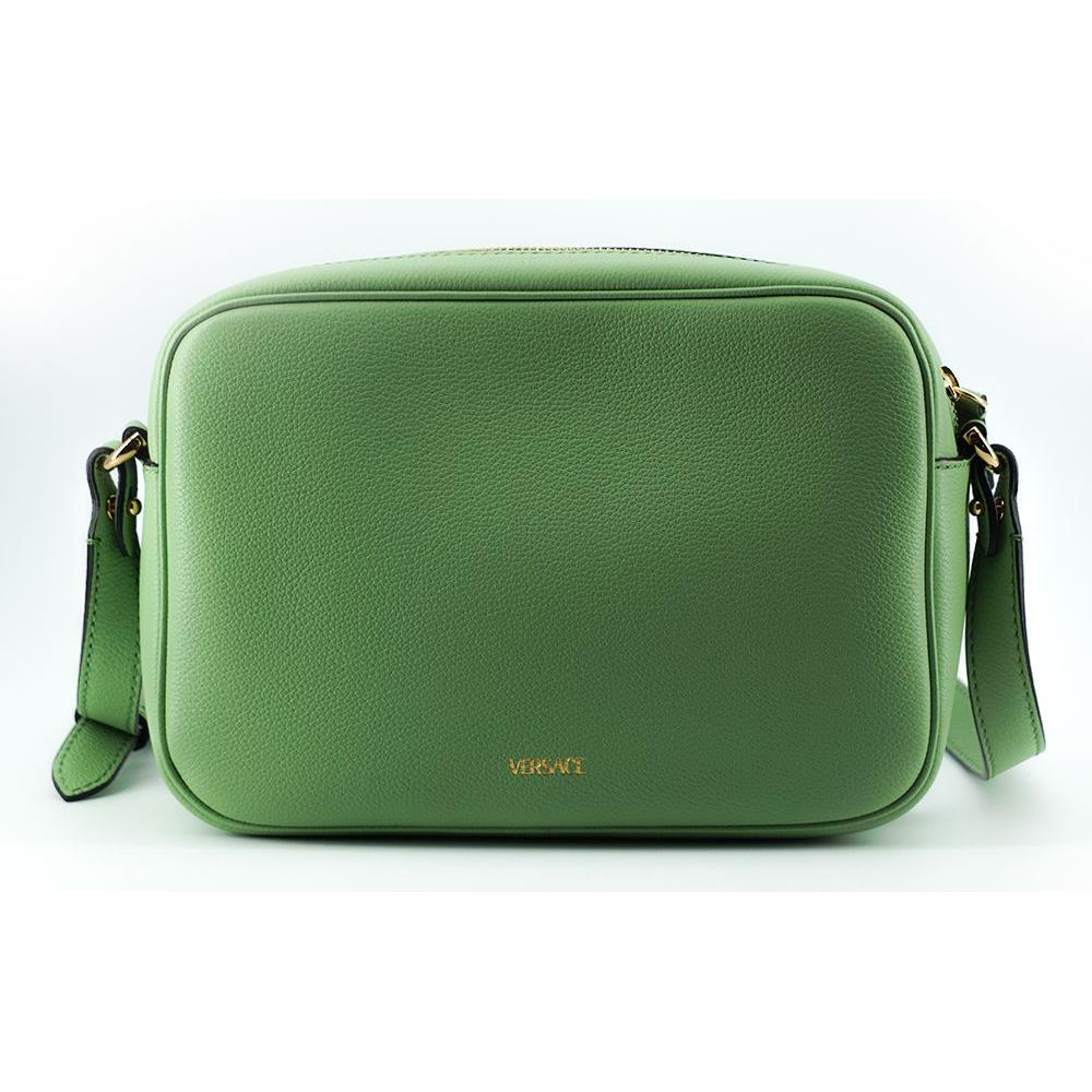 حقيبة كاميرا أنيقة من الجلد باللون الأخضر النعناعي من فيرساتشي