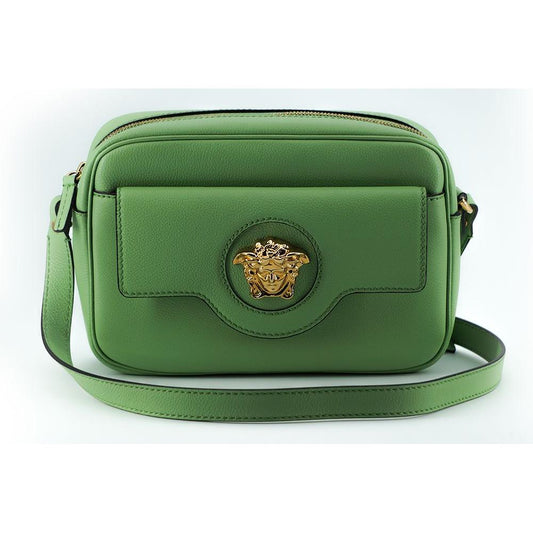 Versace Elegant Mint Green Leather Camera Case Bag Crossbody Bag