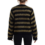Dolce & Gabbana Black Gold D&G Crystal Cashmere Sweater TSH82976- 38