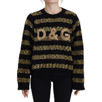 Dolce & Gabbana Black Gold D&G Crystal Cashmere Sweater TSH82976- 38
