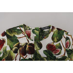 Dolce & Gabbana Crew-neck Cotton Top Blouse Fruit T-shirt TSH82984- 36