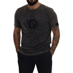 Dolce & Gabbana Gray Discolored Effect DG Logo T-shirt TSH8120 - 54