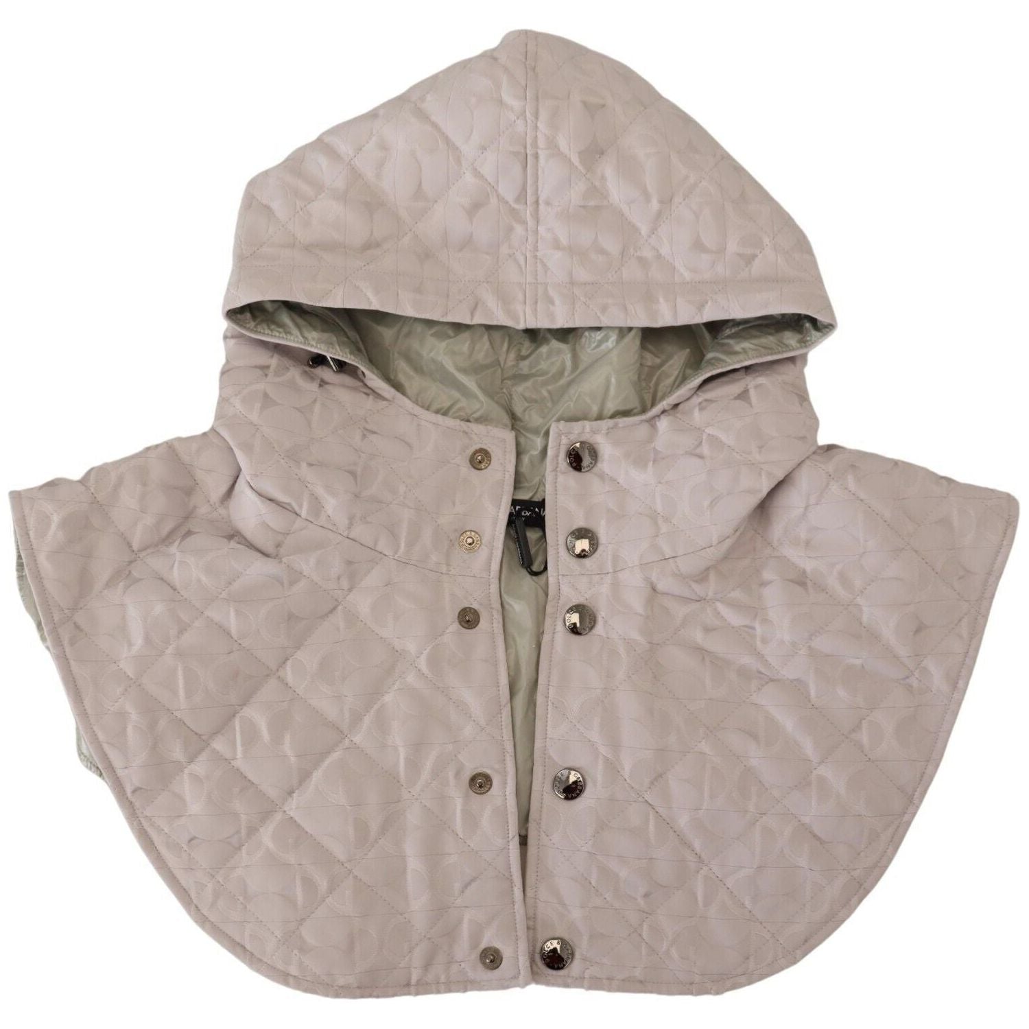 قبعة دولتشي آند غابانا الأنيقة المصنوعة من النايلون باللون الأبيض لتغطية الرأس بالكامل