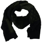 Dolce & Gabbana Black Green Knitted Men Neck Wrap Shawl Scarf MS6825