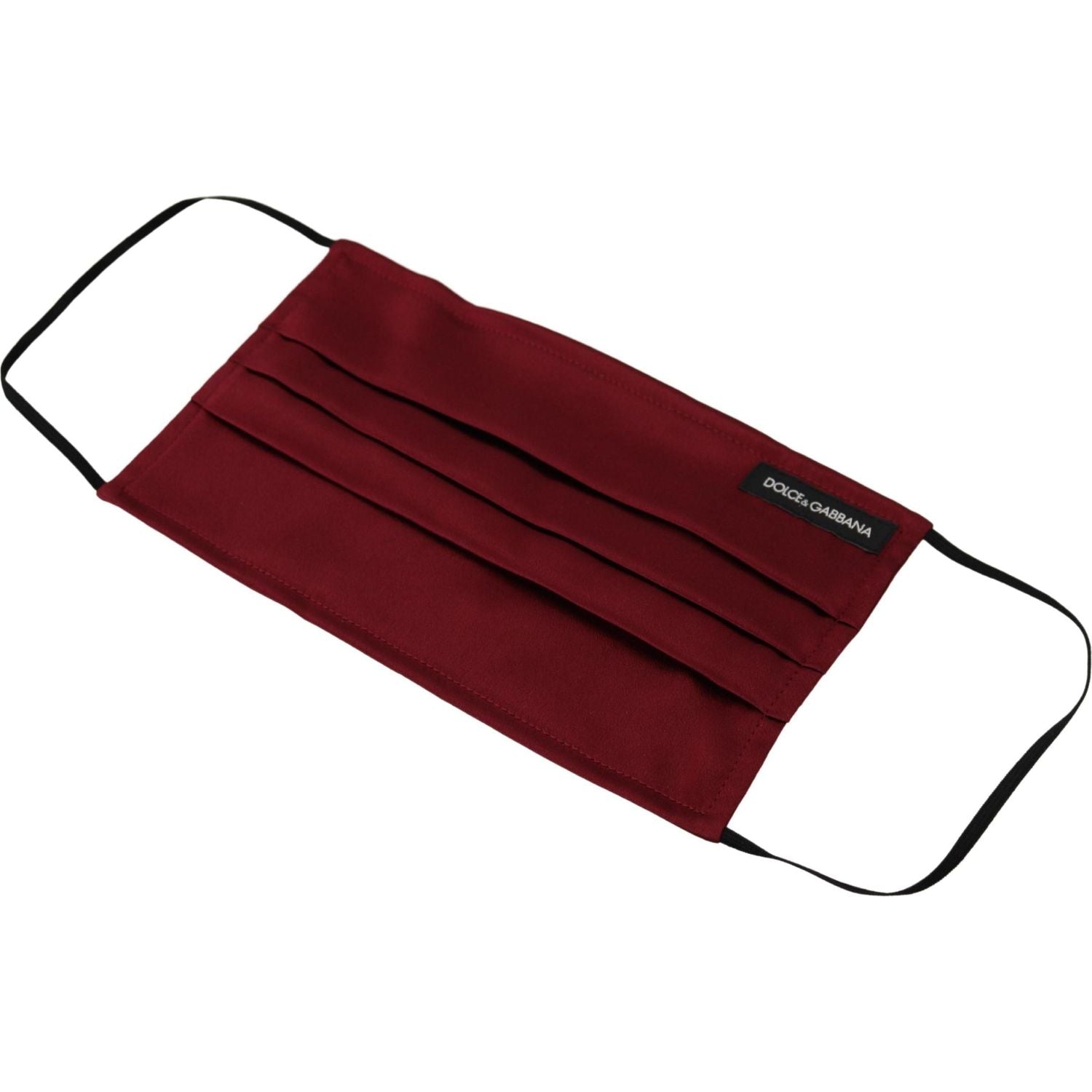 قناع الوجه الأنيق المصنوع من الحرير باللون العنابي من دولتشي آند غابانا