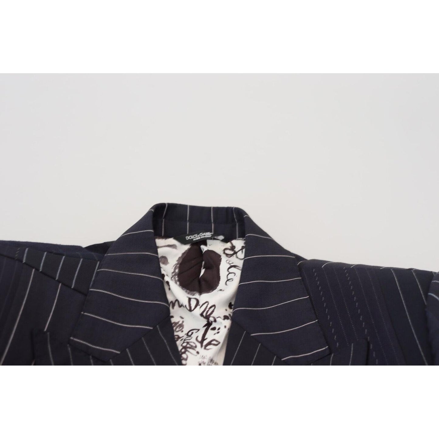 Dolce & Gabbana Blue Wool Patchwork Double Breasted Blazer JKT3433 - 48