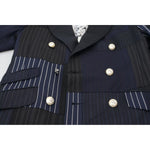 Dolce & Gabbana Blue Wool Patchwork Double Breasted Blazer JKT3452 - 46
