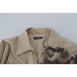 Dolce & Gabbana Beige Camouflage Cotton Long Sleeves Shirt TSH83168 - 40