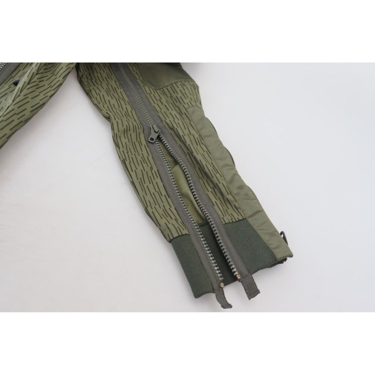 Dolce & Gabbana Green Striped Cargo Zipper Leg Men Trouser Pants