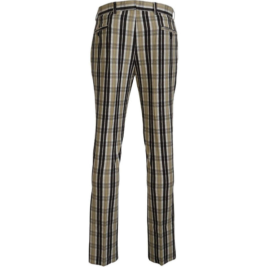 BENCIVENGA Multicolor Checkered Cotton Straight Fit Men Pants PAN71617 - 54