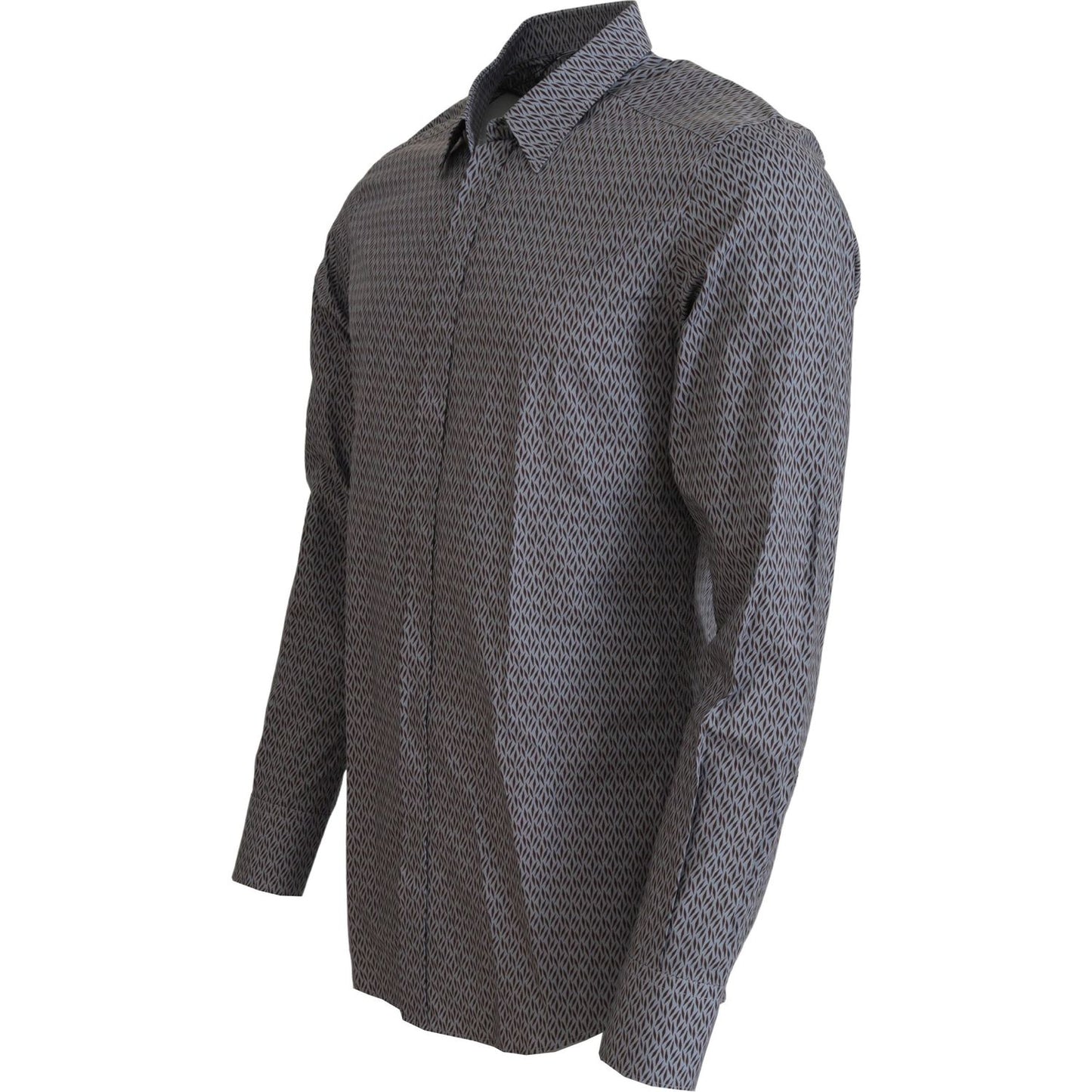 Dolce & Gabbana Gray Brown GOLD Slim Fit Dress Formal Shirt