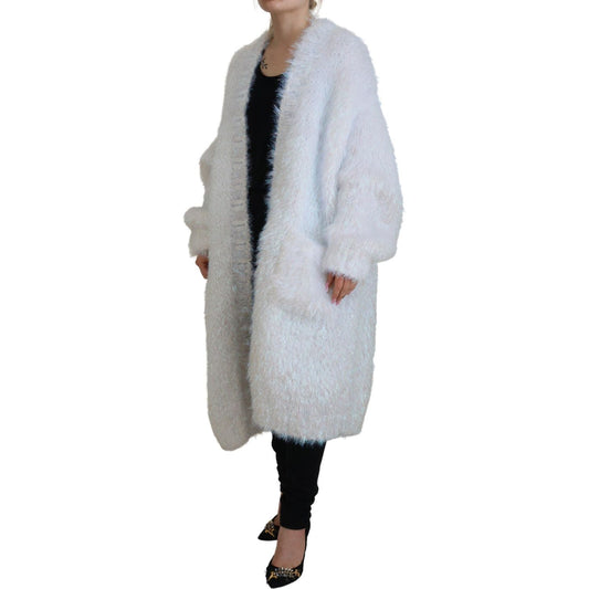 Dolce & Gabbana White Long Sleeves Fringes Cardigan Jacket JKT3497 - 40