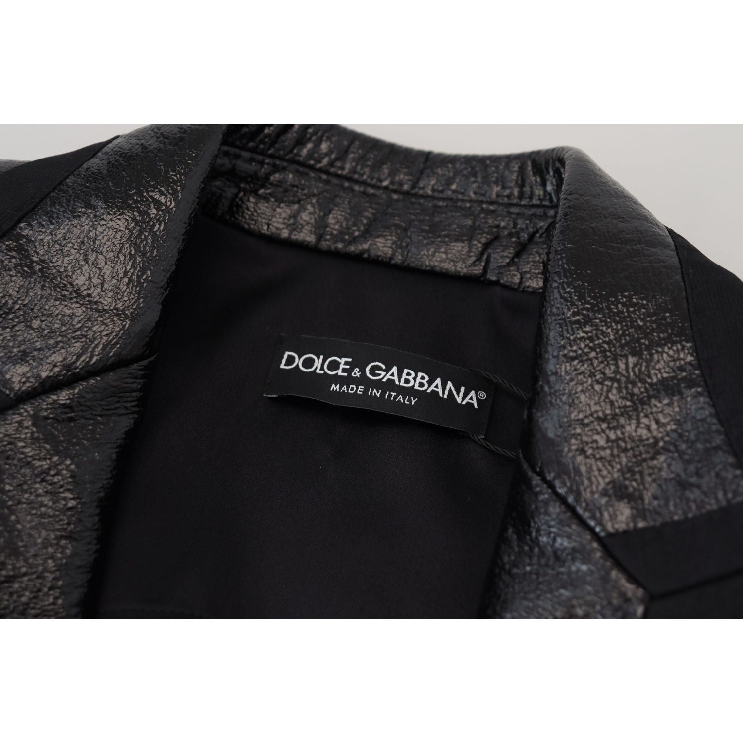 Dolce & Gabbana Black Long Sleeves Crop Blazer Cotton Jacket
