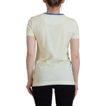 Dolce & Gabbana Elegant Yellow Cotton Tee with Chic Print Dolce & Gabbana Gray