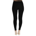 Dolce & Gabbana Black Slim Fit Women Cashmere Pants LOD10009 - 36