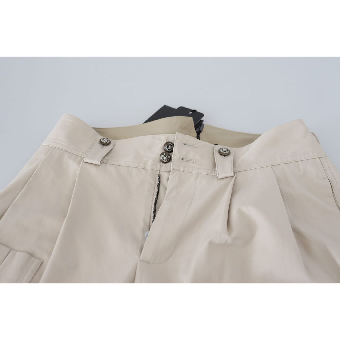 Dolce & Gabbana Beige High Waist Women Pants PAN73088 - 36